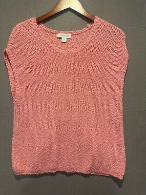 Coldwater Creek Women's Dusty Rose Sleeveless Crewneck Knit Top